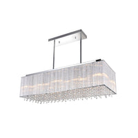 Spring Morning 10 Light Chrome Chandelier Drum Shade