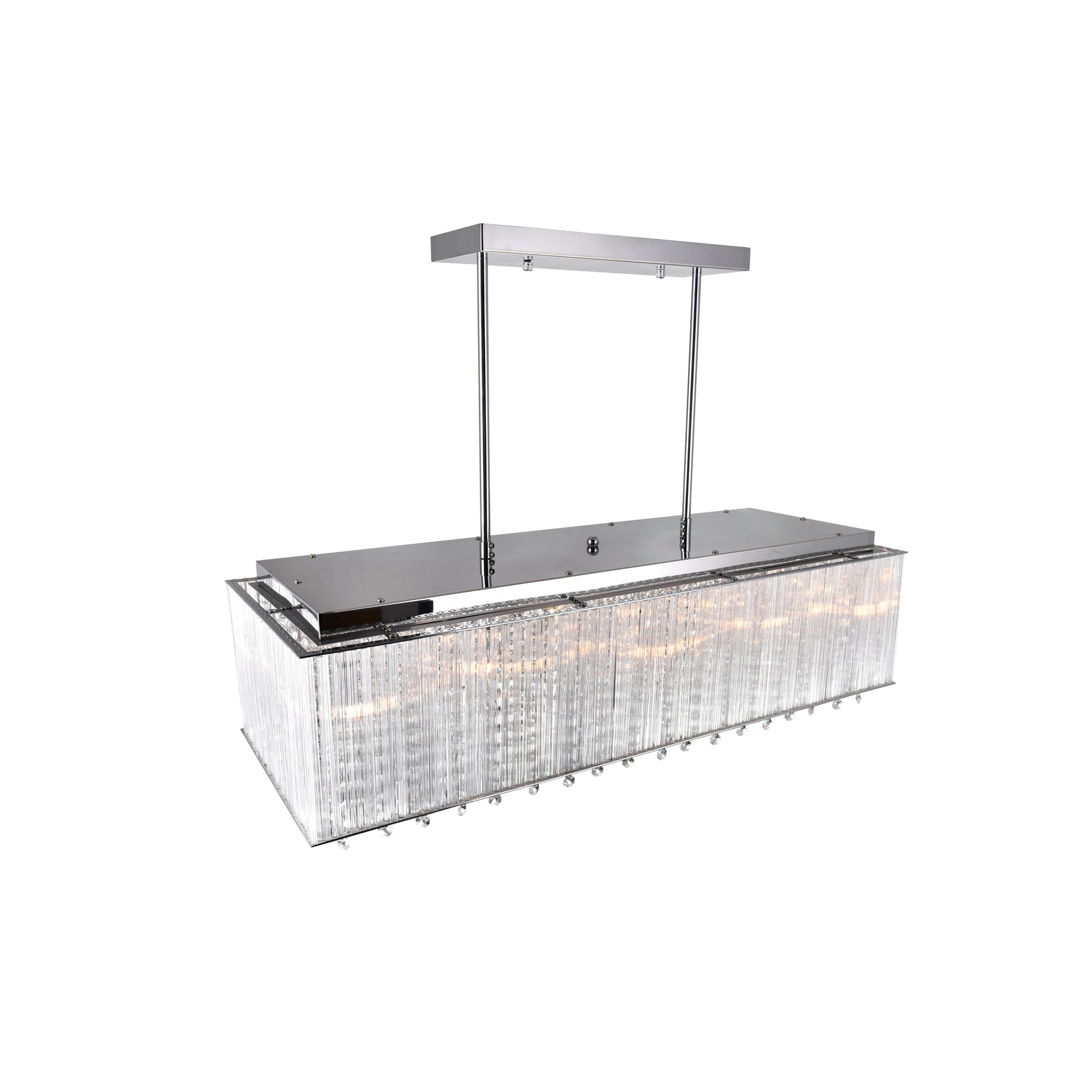 Spring Morning 10 Light Chrome Chandelier Drum Shade