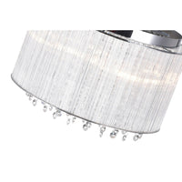 Spring Morning 6 Light Chrome Flush Mount Drum Shade