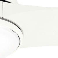 52 inch Aeronaut Wi-Fi ENERGY STAR® Matte White Damp Rated Ceiling Fan with LED Light Kit and Handheld Remote