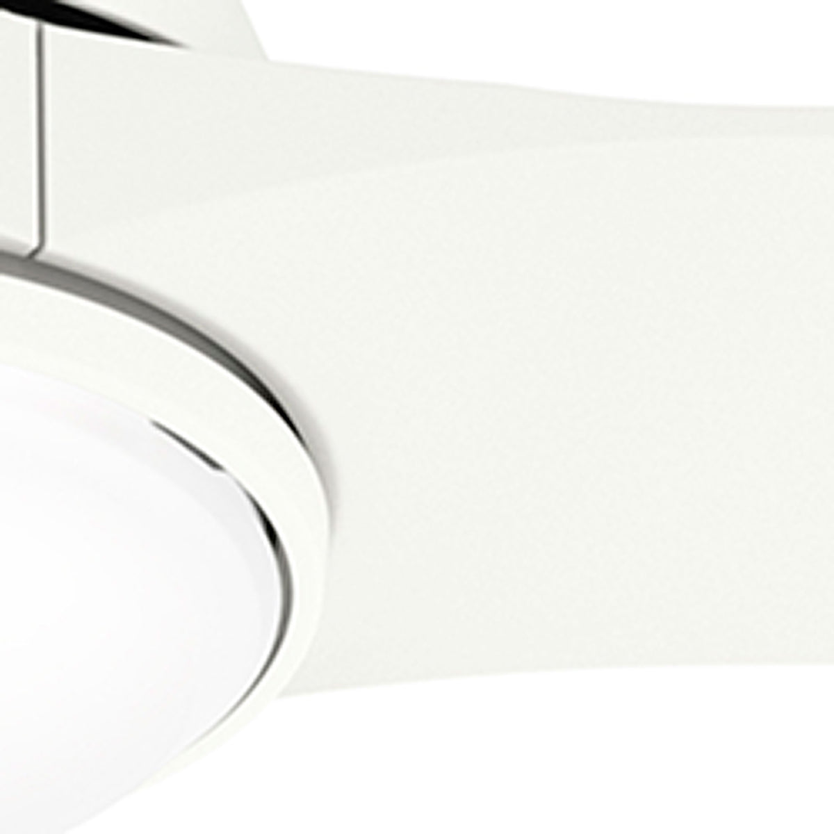 52 inch Aeronaut Wi-Fi ENERGY STAR® Matte White Damp Rated Ceiling Fan with LED Light Kit and Handheld Remote