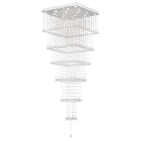 Square 16 Light Chrome Chandelier