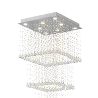 Square 8 Light Chrome Chandelier