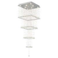 Square 8 Light Chrome Chandelier