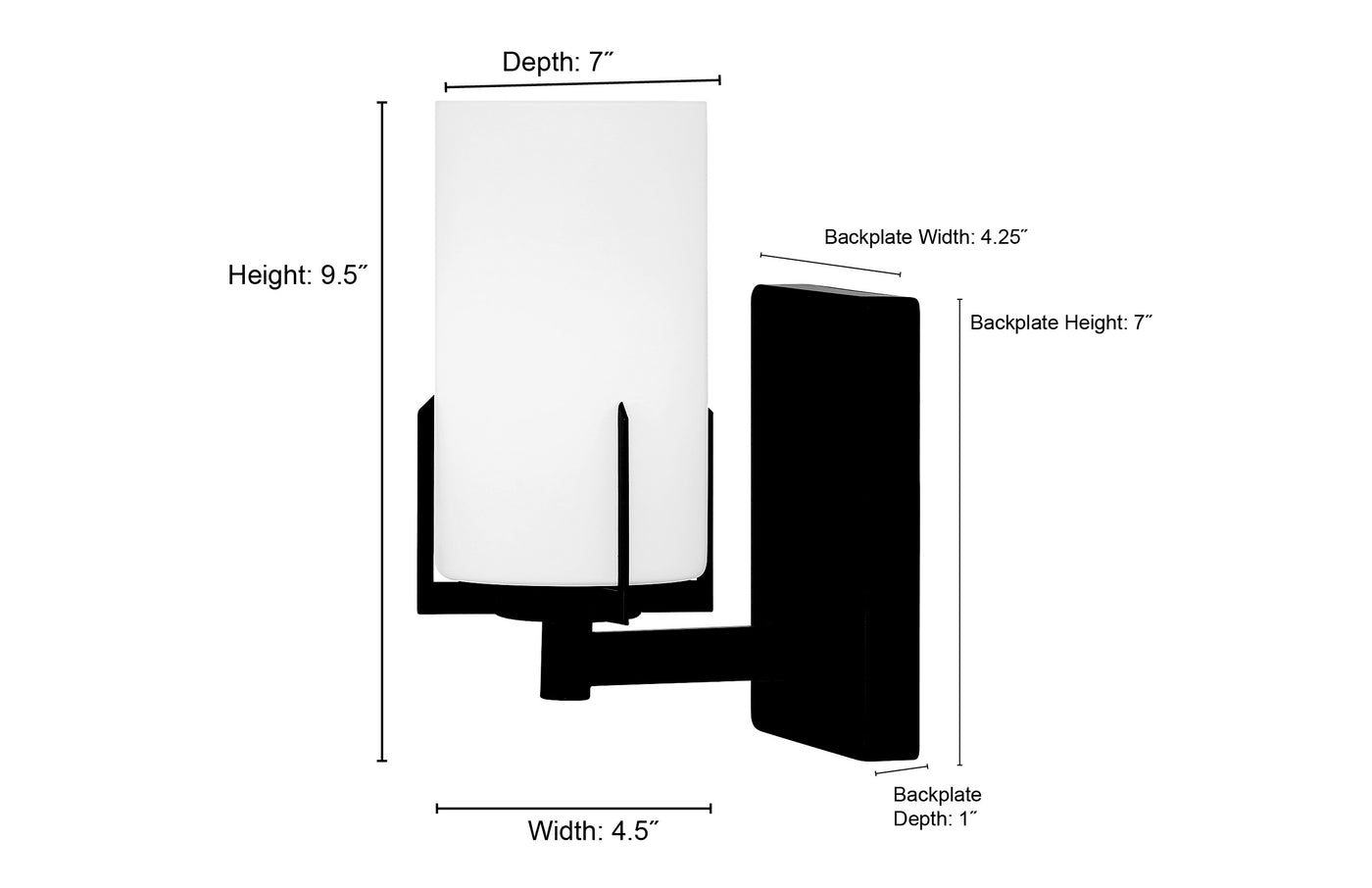 4.5'' Froselle Matte Black 1 Light Wall Sconce
