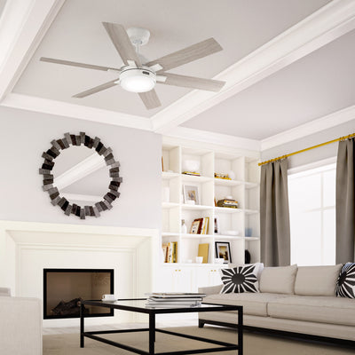 52 inch Georgetown ENERGY STAR® HunterExpress Fresh White Ceiling Fan with LED Light Kit and Handheld Remote