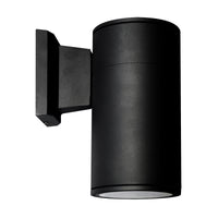 3-inch Black Cylinder Outdoor Wall Light with 3000K Light