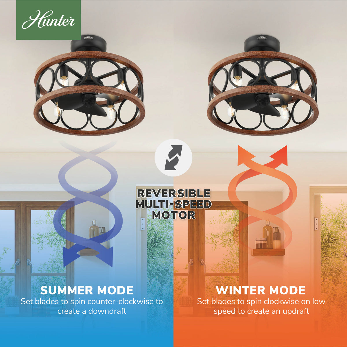22 inch Haven Fandelier Matte Black Ceiling Fan with Light Kit and Handheld Remote