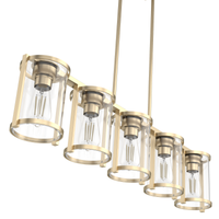 Astwood 39-inch 5-light Alturas Gold Linear Chandelier with Clear Glass