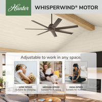 60 inch Downtown ENERGY STAR® Matte Bronze Damp Rated Ceiling Fan and Wall Control