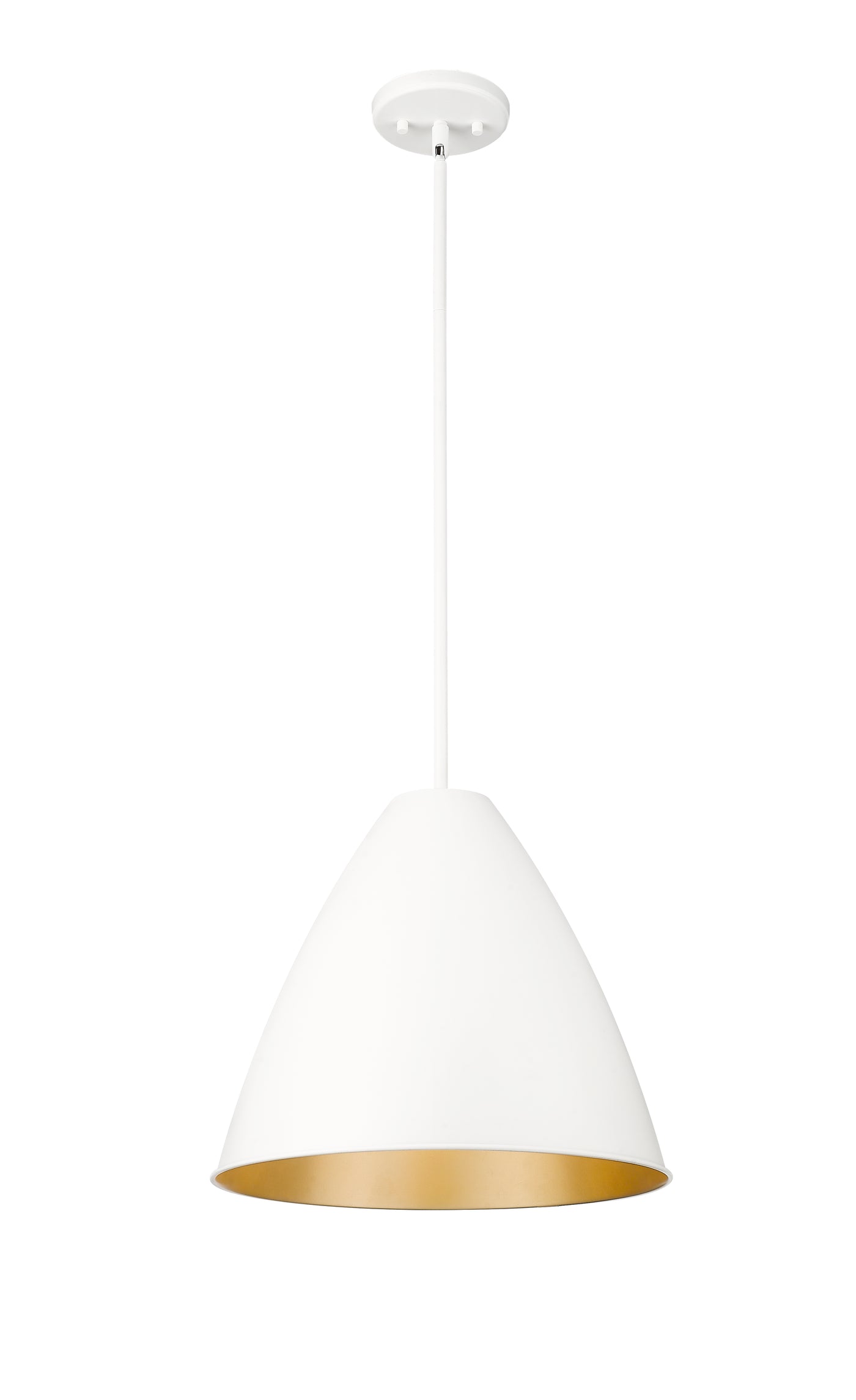 13'' Kayman Matte White 1 Light Pendant