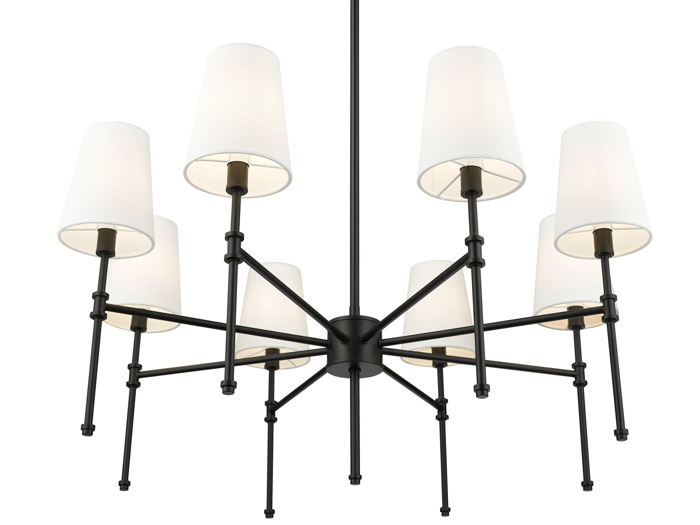 15.75'' Adorra Matte Black 8 Light Chandelier