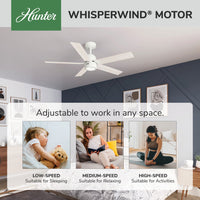 52 inch Erling ENERGY STAR® Fresh White Ceiling Fan with LED Light Kit and Handheld Remote