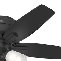 42 inch Newsome Matte Black Low Profile Ceiling Fan with LED Light Kit