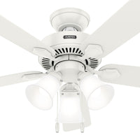 44 inch Swanson ENERGY STAR® Fresh White Ceiling Fan with LED Light Kit and Pull Chain