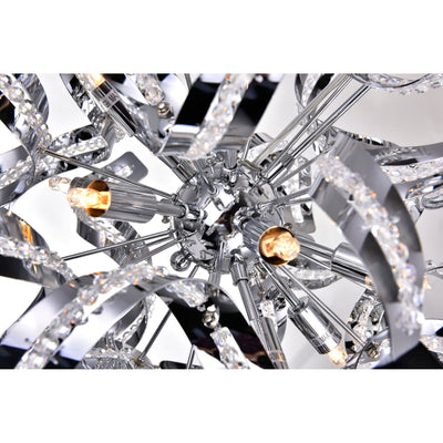 Swivel 12 Light Chrome Chandelier