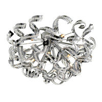 Swivel 13 Light 22in Chrome Flush Mount