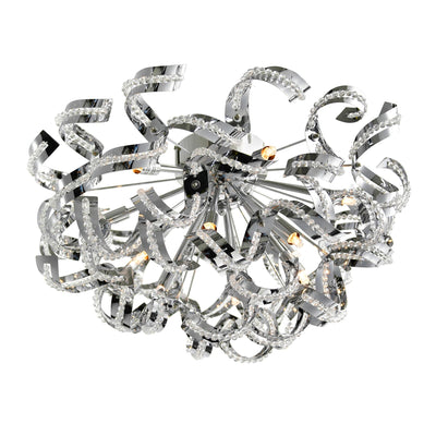 Swivel 13 Light 22in Chrome Flush Mount