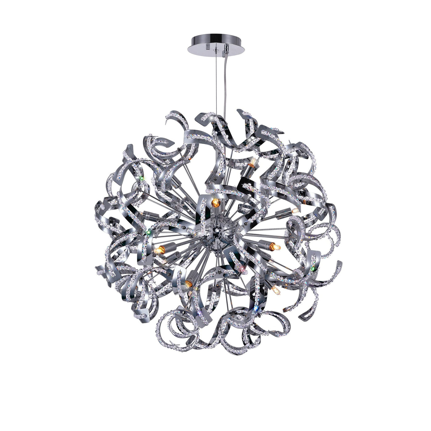 Swivel 14 Light Chrome Chandelier
