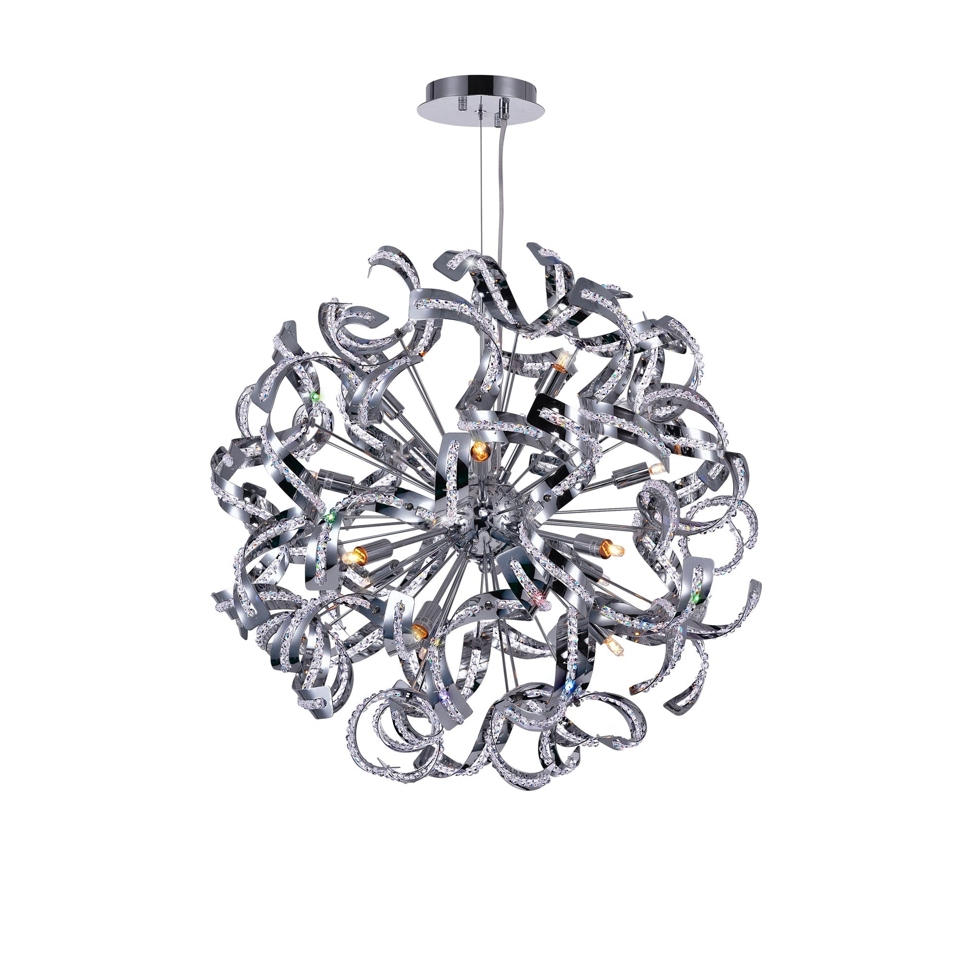 Swivel 14 Light Chrome Chandelier