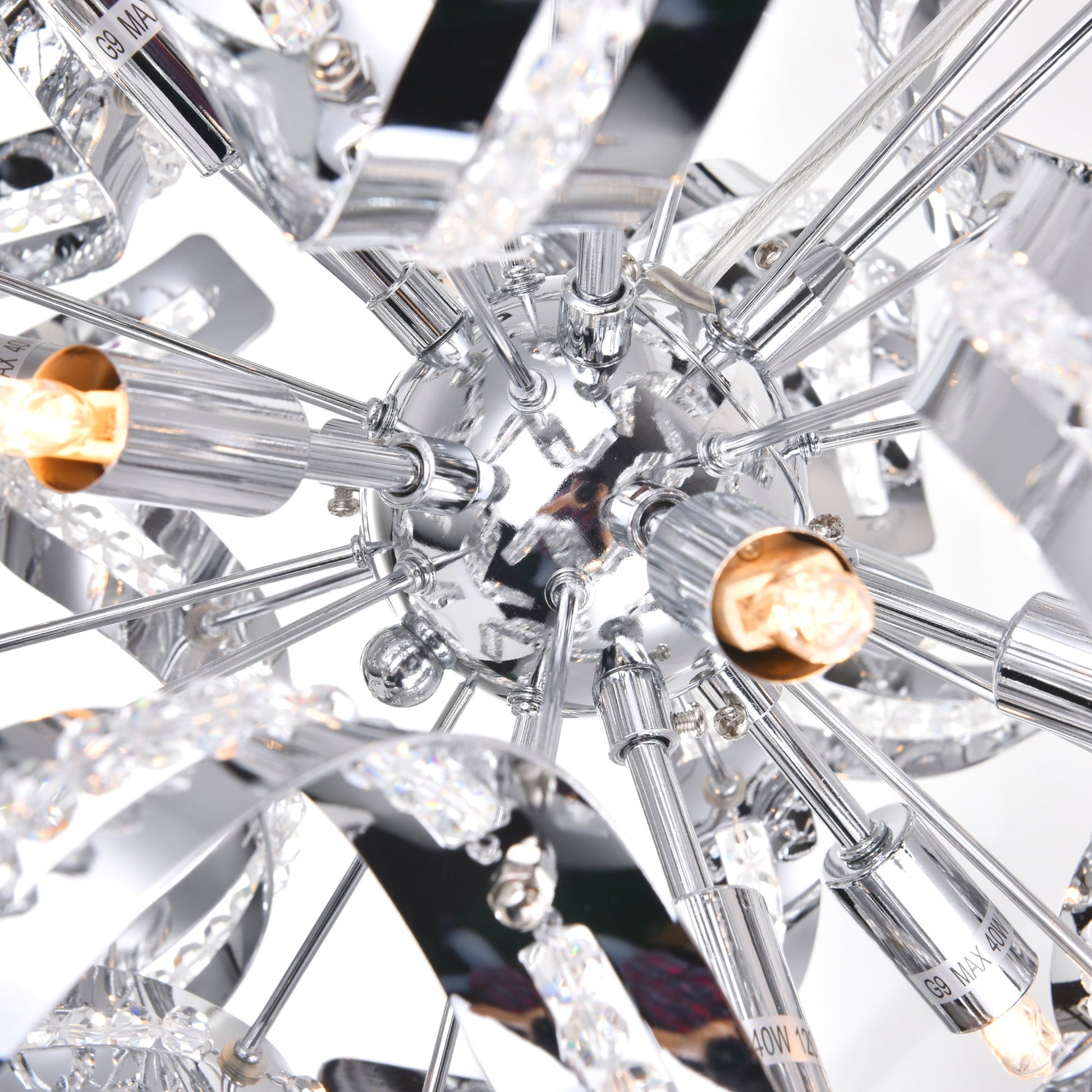 Swivel 18 Light Chrome Chandelier
