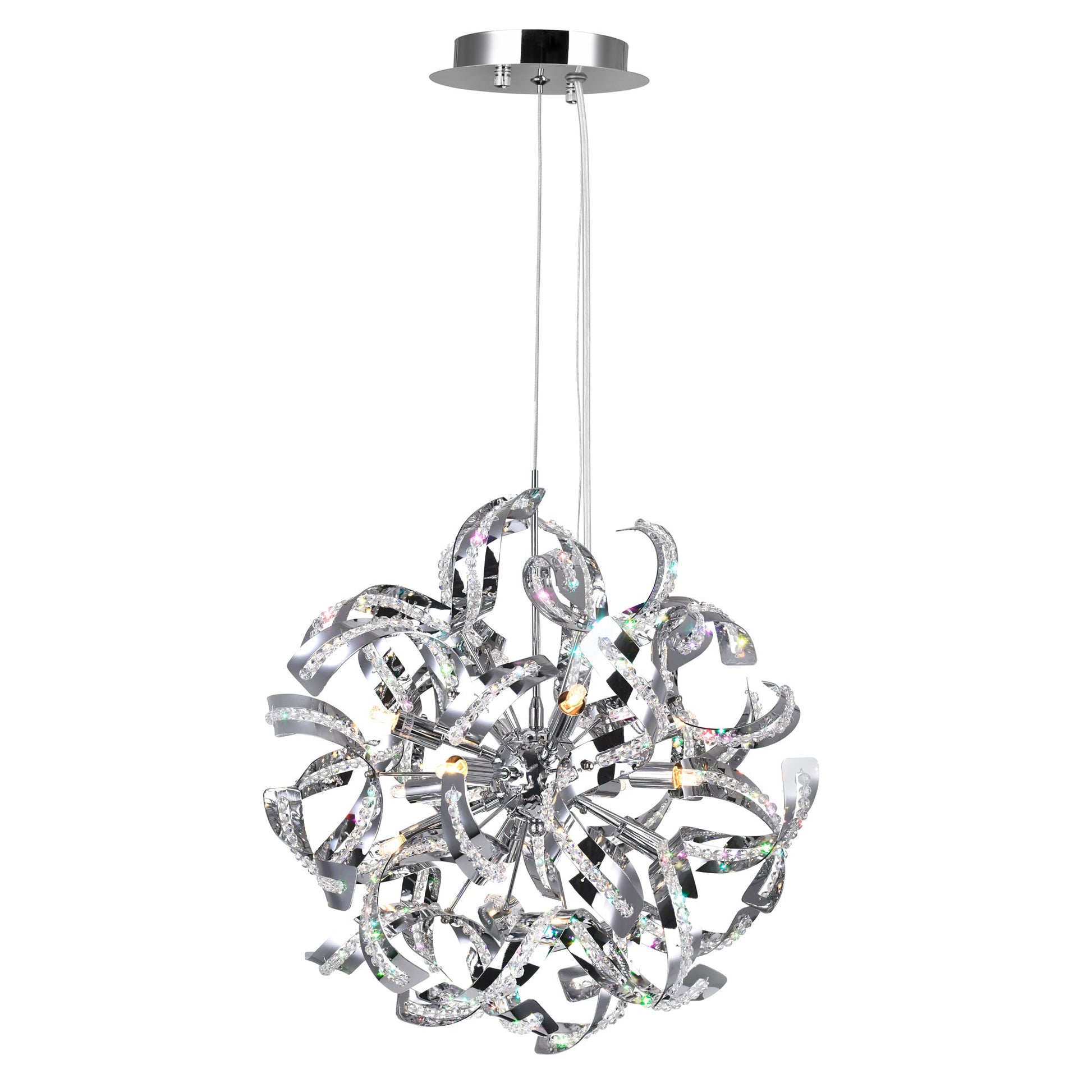 Swivel 18 Light Chrome Chandelier