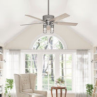 52 inch Astwood II  Brushed Nickel Ceiling Fan with LED Light Kit and Handheld Remote