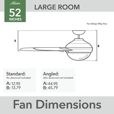 52 inch Kennicott Fresh White Damp Rated Ceiling Fan and Wall Control