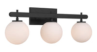26'' Coretta Matte Black 3 Light Bath Vanity