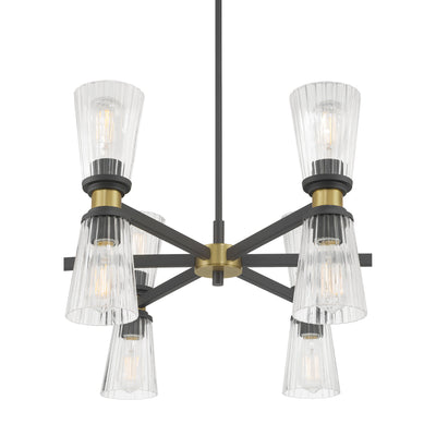 13.5'' Lustria Matte Black 12 Light Chandelier