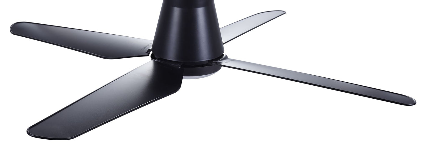 Aria Hugger 52 Inch Black Fan with 1 Light and Remote