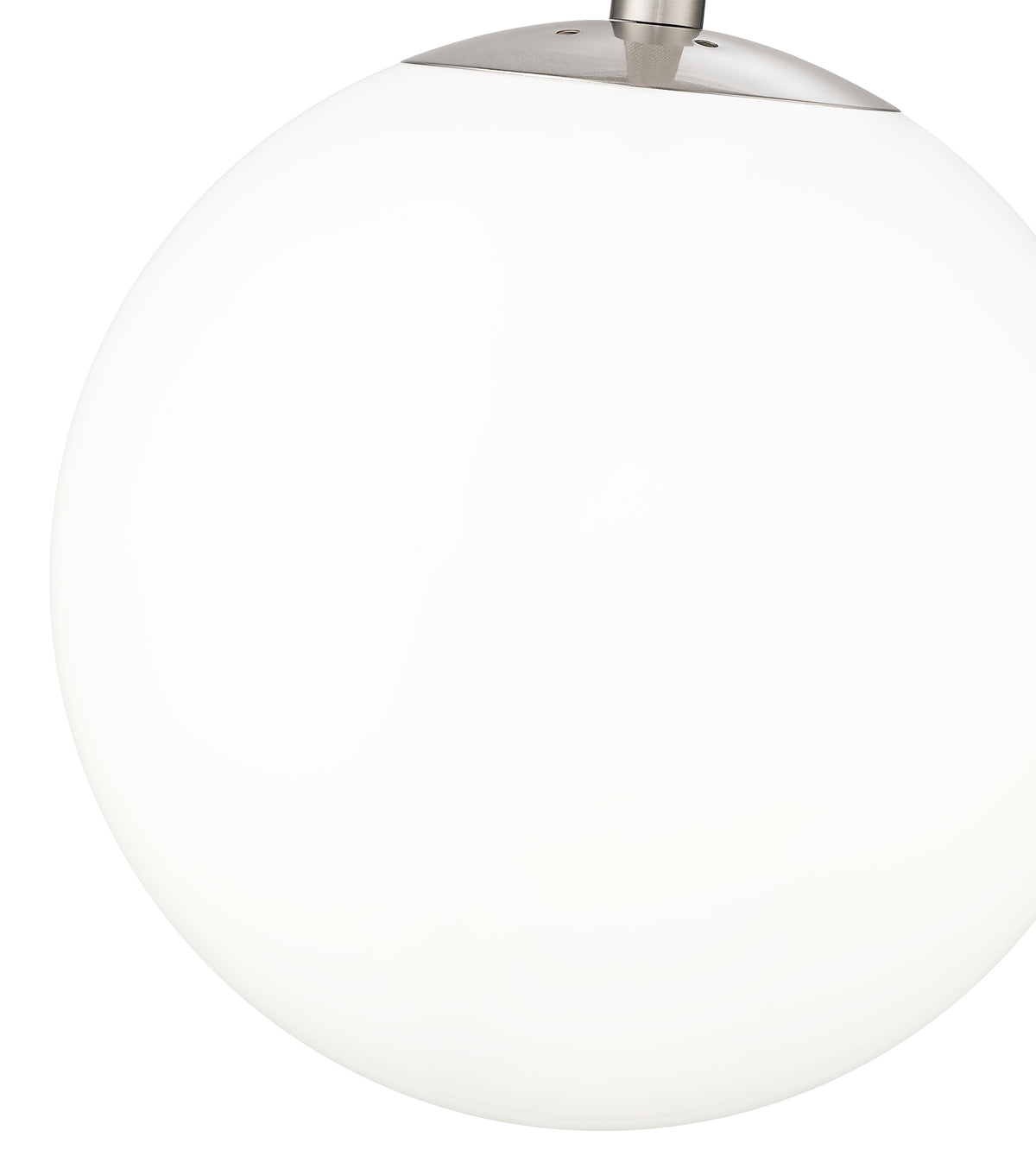 12-inch Kairo Brushed Nickel 1-Light Shiny Opal Glass Pendant Light