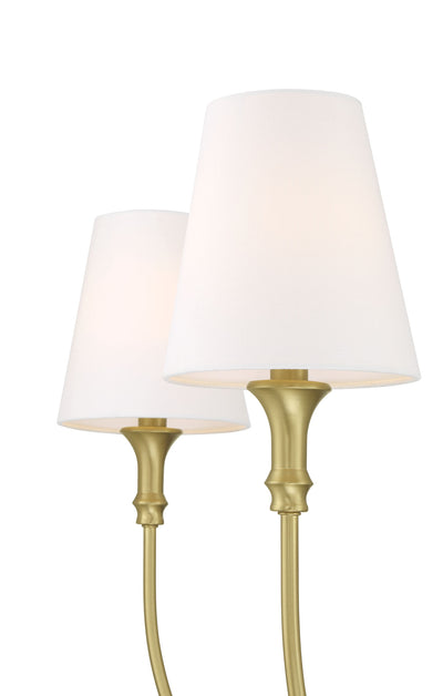 32.5'' Mairbourne Vintage Brass 5 Light Chandelier