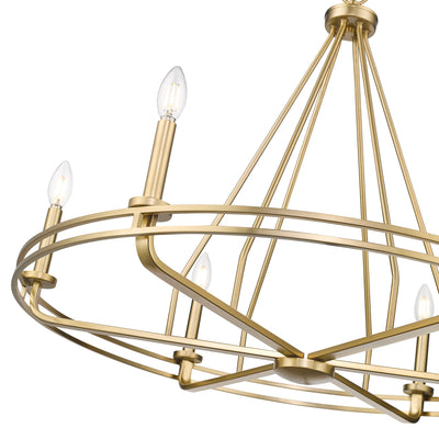 25.5'' Jody Vintage Brass 6 Light Chandelier