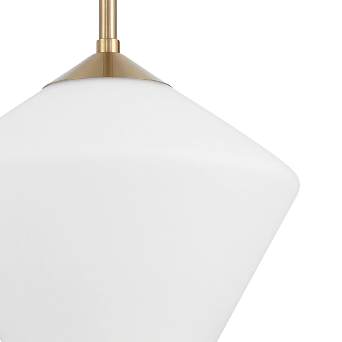 Celestial Valley 10-inch 1-light Alturas Gold Pendant with Cased White Glass