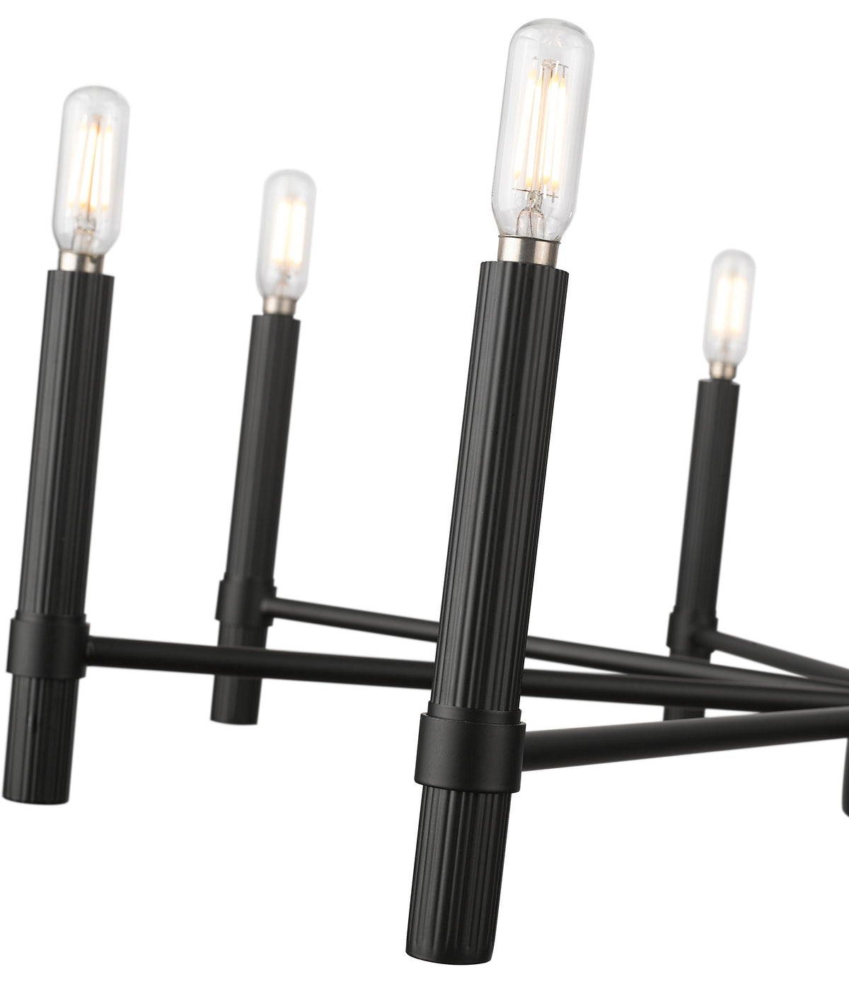 23.75'' Skyva Matte Black 8 Light Chandelier