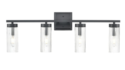 29.75'' Iversen Matte Black 4 Light Bath Vanity