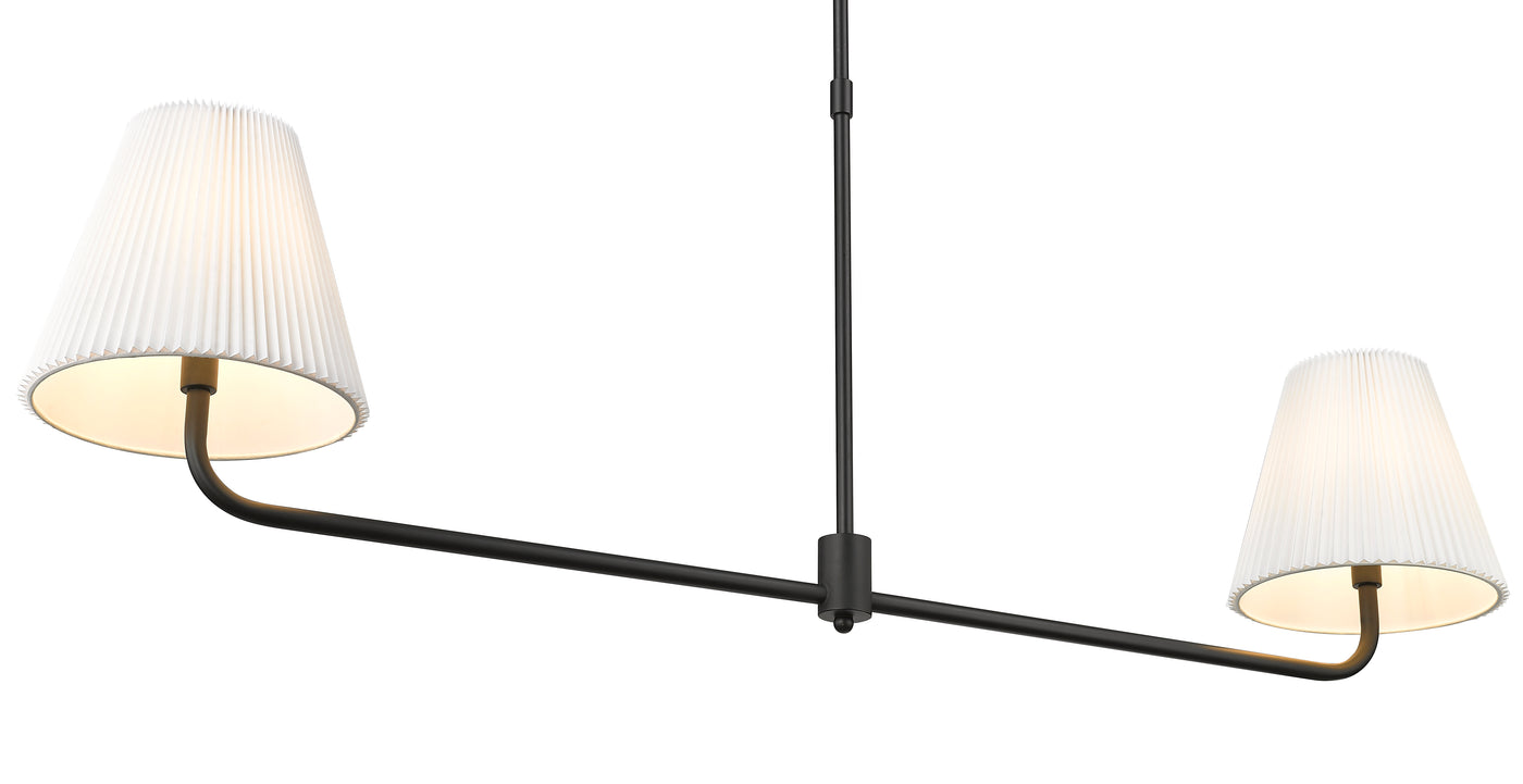 18'' Ami Matte Black 2 Light Linear Chandelier