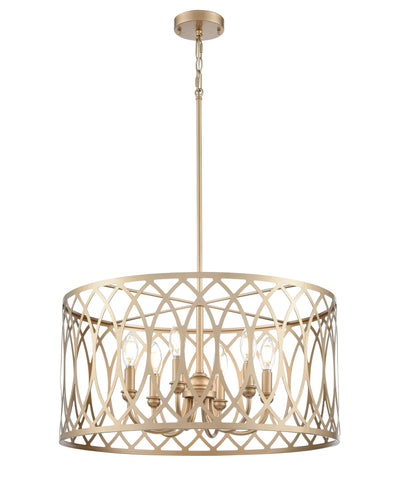 12'' Arelyn Painted Modern Gold 6 Light Pendant