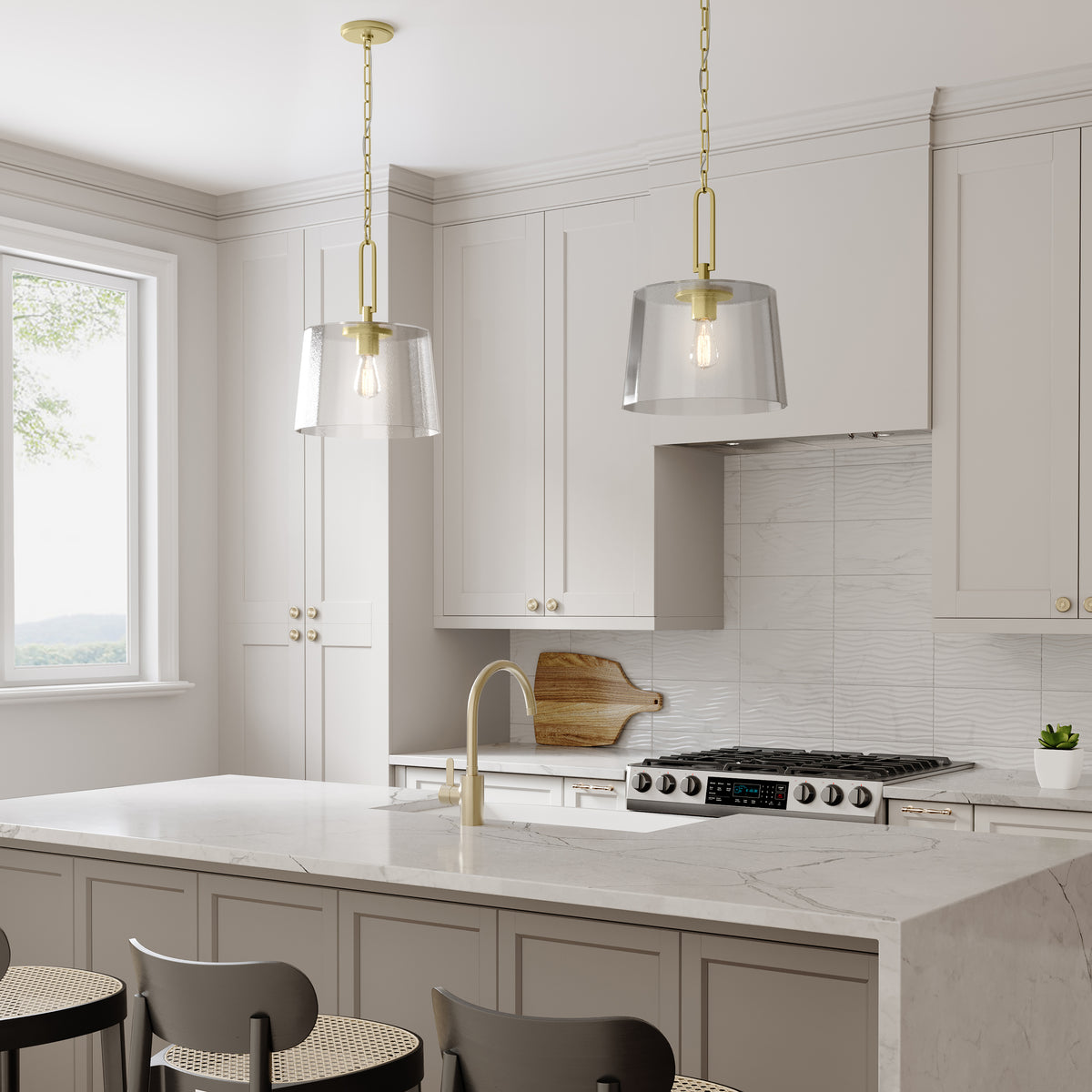 18'' Diamara Vintage Brass 1 Light Pendant