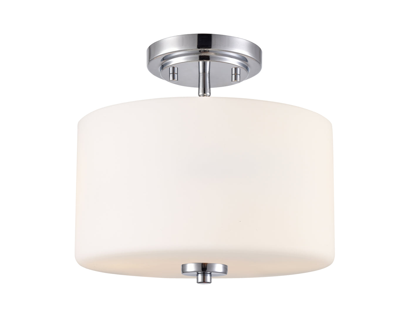 10'' Verlana ChromeEtched Opal 2 Light Semi-Flush Mount