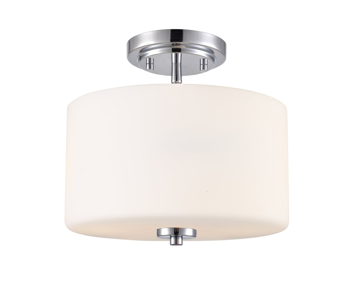 10'' Verlana ChromeEtched Opal 2 Light Semi-Flush Mount