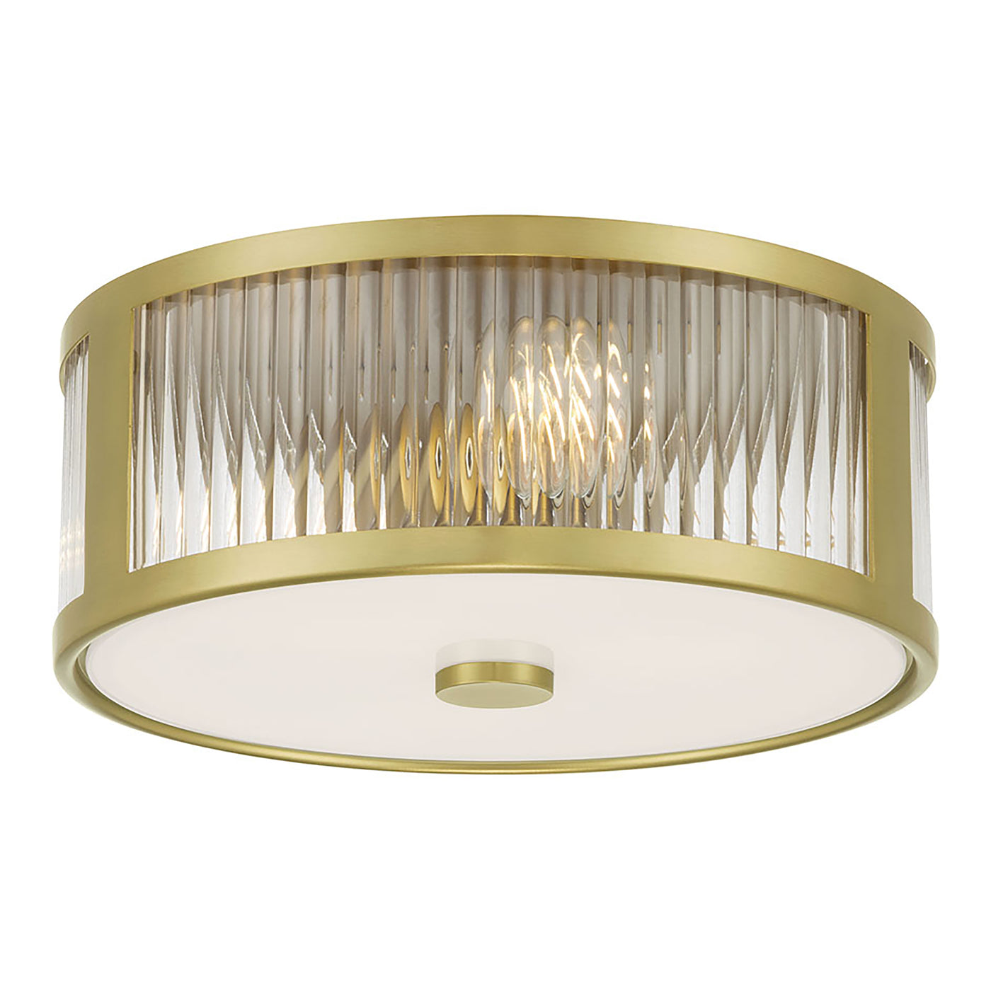 5.5'' Ardezia Vintage Brass 3 Light Flush Mount