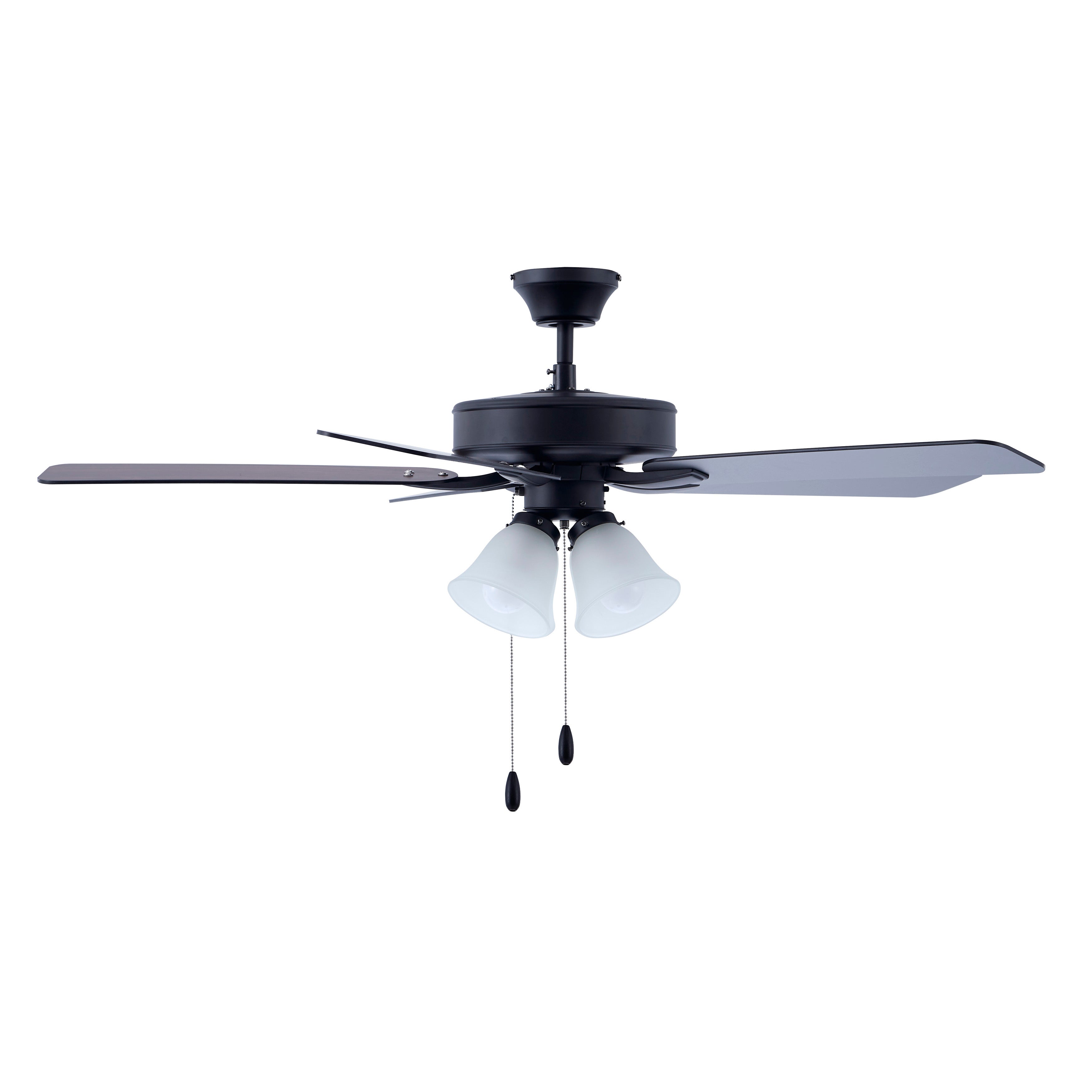 52 Inch Marisella AC Matte Black Indoor Ceiling Fan 5-Blade 4 Lights Reversible
