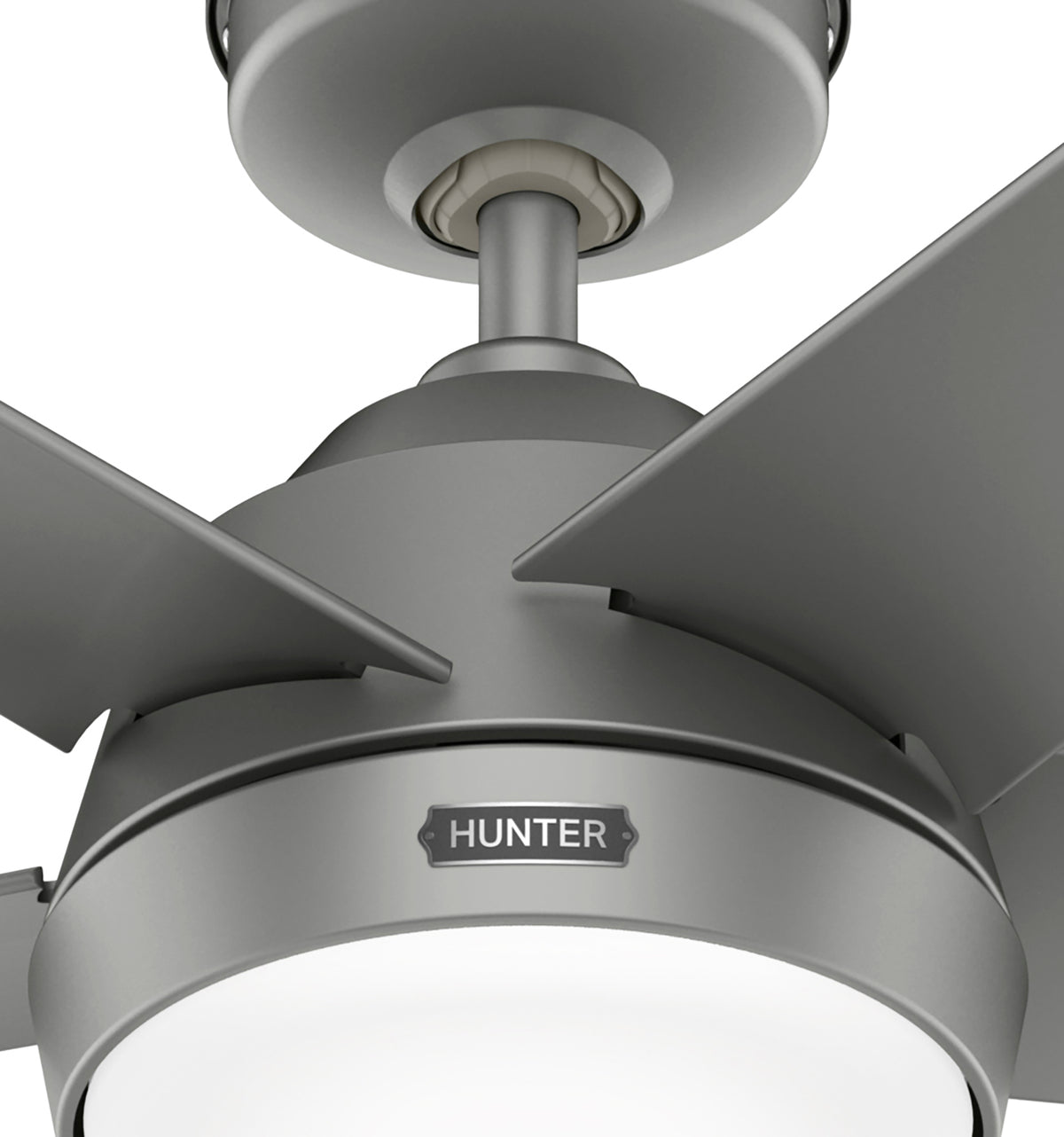 52 inch Skyflow Matte Silver WeatherMax Indoor / Outdoor Ceiling Fan with LED Light Kit and Wall Control