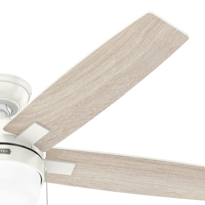 52 inch Anisten ENERGY STAR® Fresh White Ceiling Fan with LED Light Kit and Pull Chain