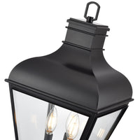 24'' Edenton Matte Black 3 Light Post Lantern