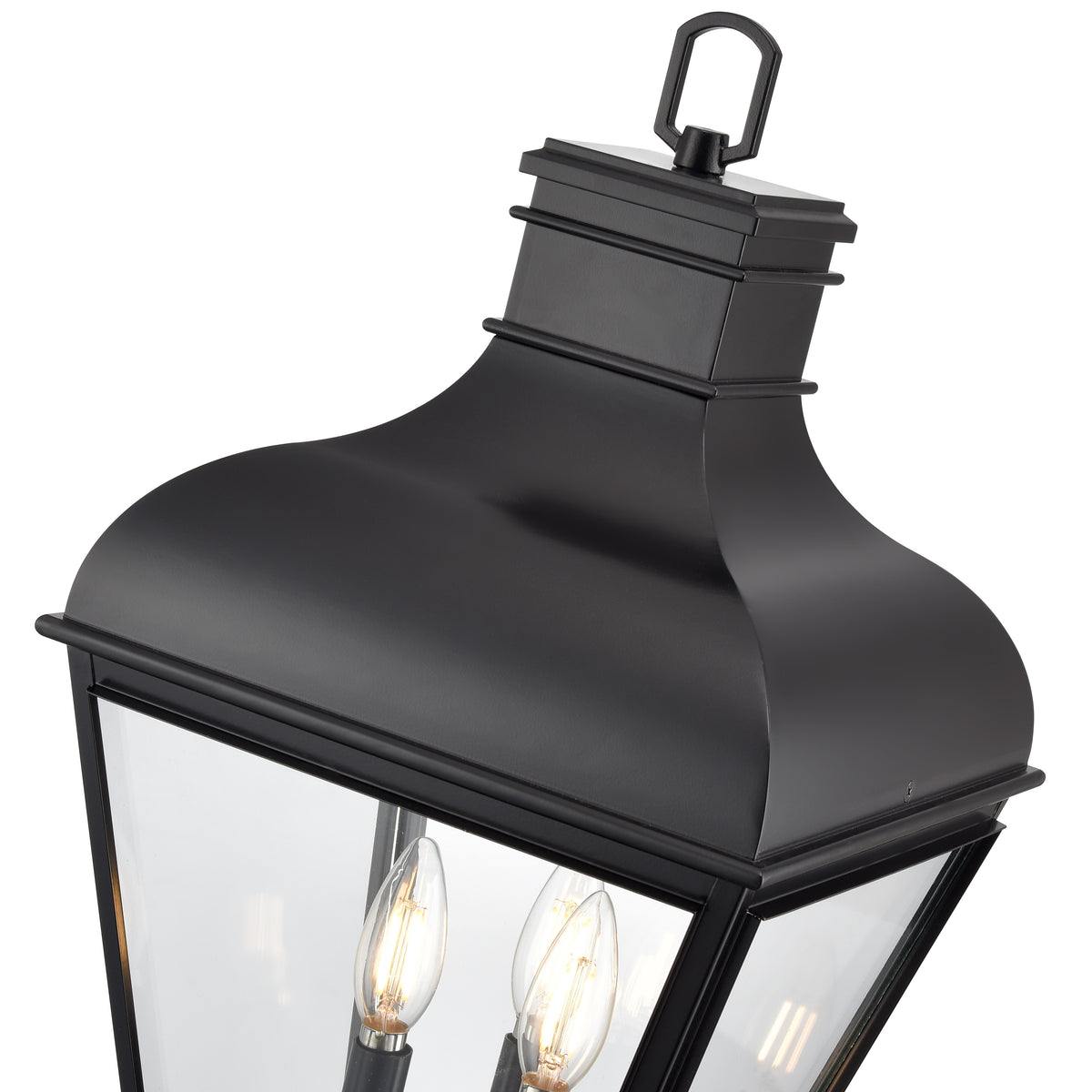24'' Edenton Matte Black 3 Light Post Lantern