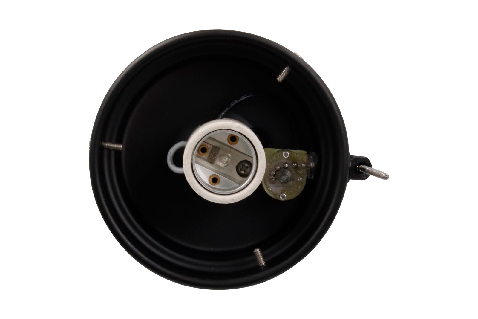 4.5-inch Matte Black Outdoor Fan Light Kit Fitter
