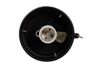 4.5-inch Matte Black Outdoor Fan Light Kit Fitter